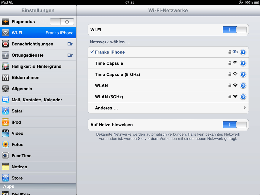 iPad 2 verbinden