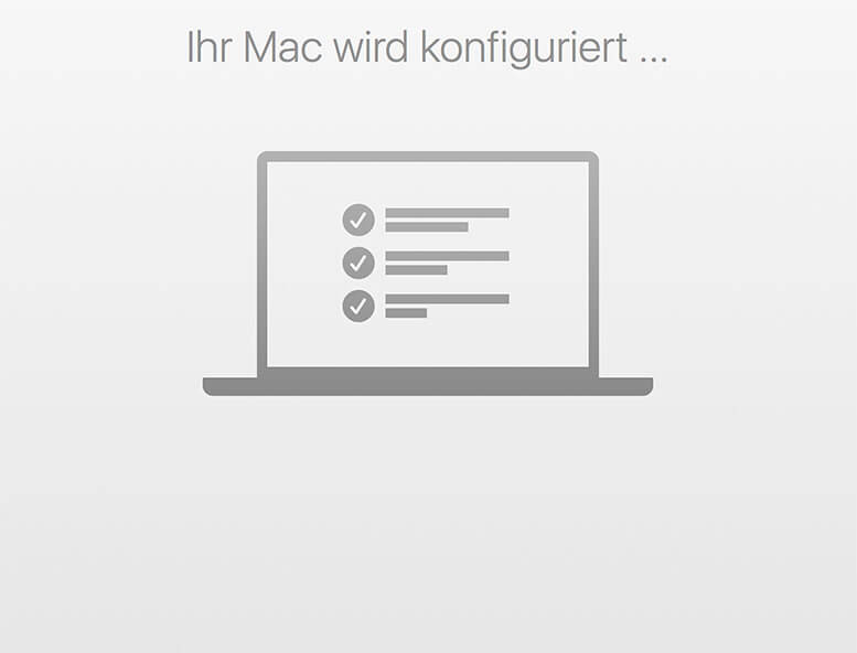 Mac wird konfiguriert