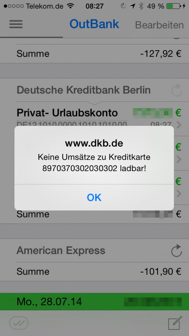 OutBank DE für iOS 7