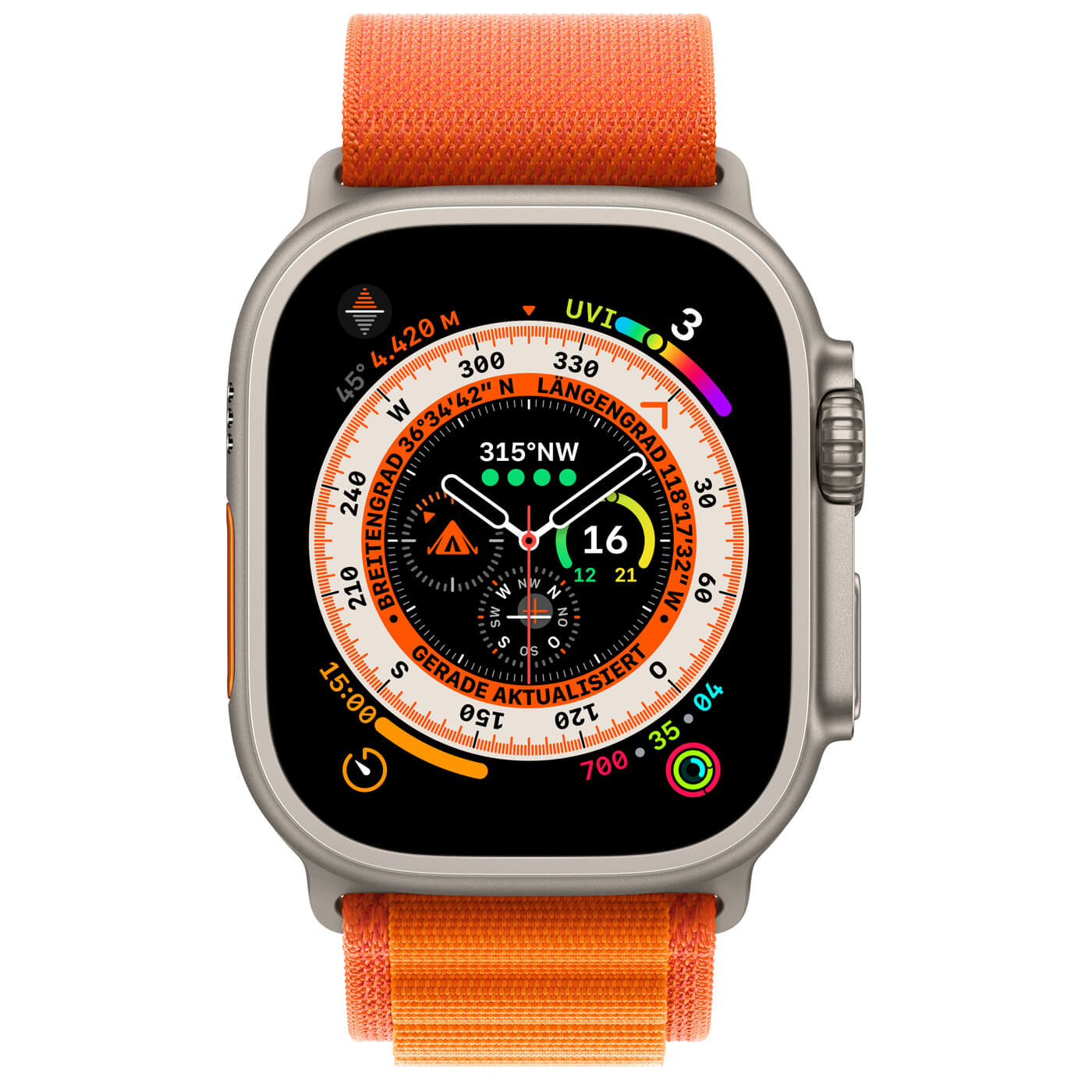 Apple Watch Ultra - meine Abenteuer gehen weiter - Titangehäuse - Alpine Loop Orange